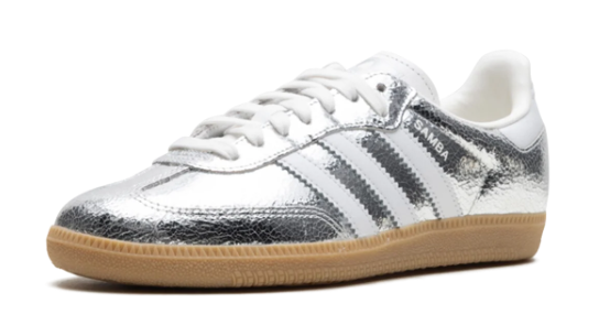 adidas Samba OG WMNS 'Silver Metallic Cracked Leather' (JR0035)