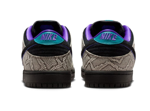 Nike SB Dunk Low x Dashawn Jordan 'Snake Skin / Black / Fierce Purple' Skate Shoe
